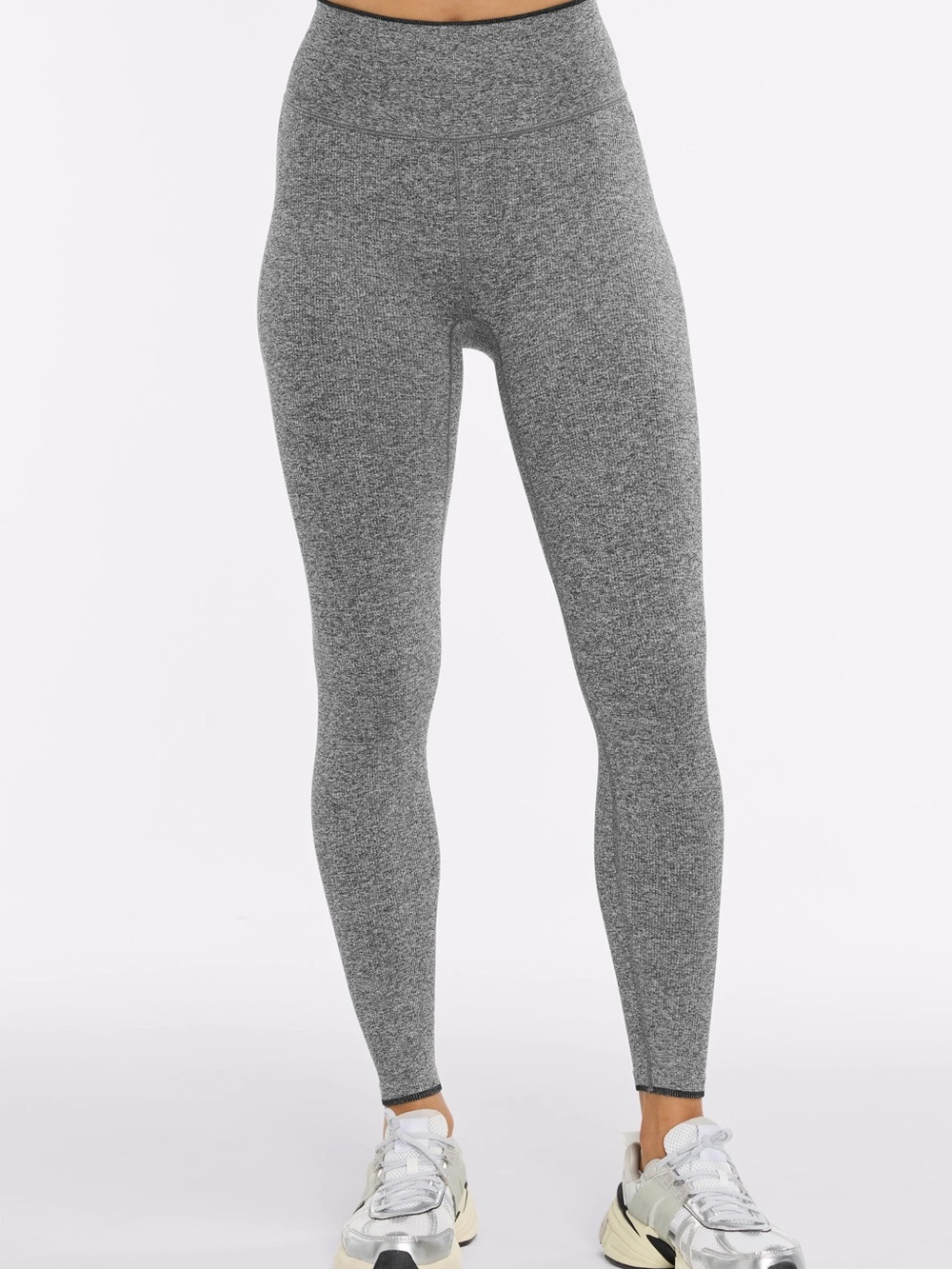Peloton Melange Micro Rib Seamless Legging,  XSS, Blk/Gry
